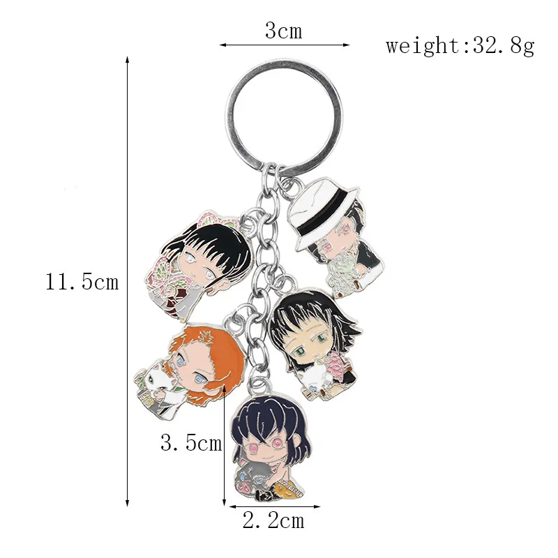 حار أنيمي شيطان القاتل المفاتيح تأثيري كيميتسو لا يابا تانجيرو Nezuko Agatsuma Zenitsu الشكل سلسلة مفاتيح معدنية المشجعين الهدايا #5