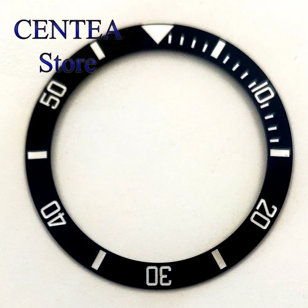 RICHUS-bisel de reloj de cerámica negra exterior, 38mm, ajuste de 40mm, piezas de caja de reloj automático