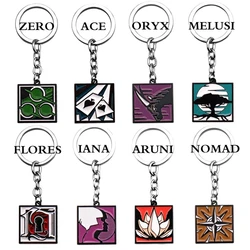 2024 Rainbow Seige Enamel Keychain Game Peripherals Six NOMAD Oryx Flores Operator Guide ACE ARUNI ZERO Logo Toys Gifts for Fans