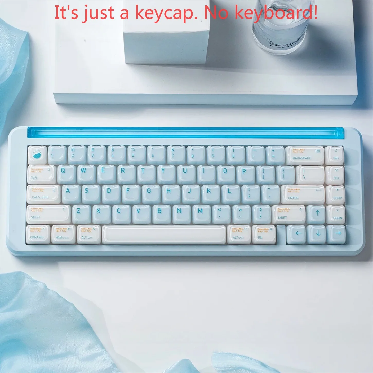 MAO Profile Keycaps 119 Keys PC Crystal Jelly Pudding Double Shot Backlit Keycaps for MX Switch Mechanical Keyboard