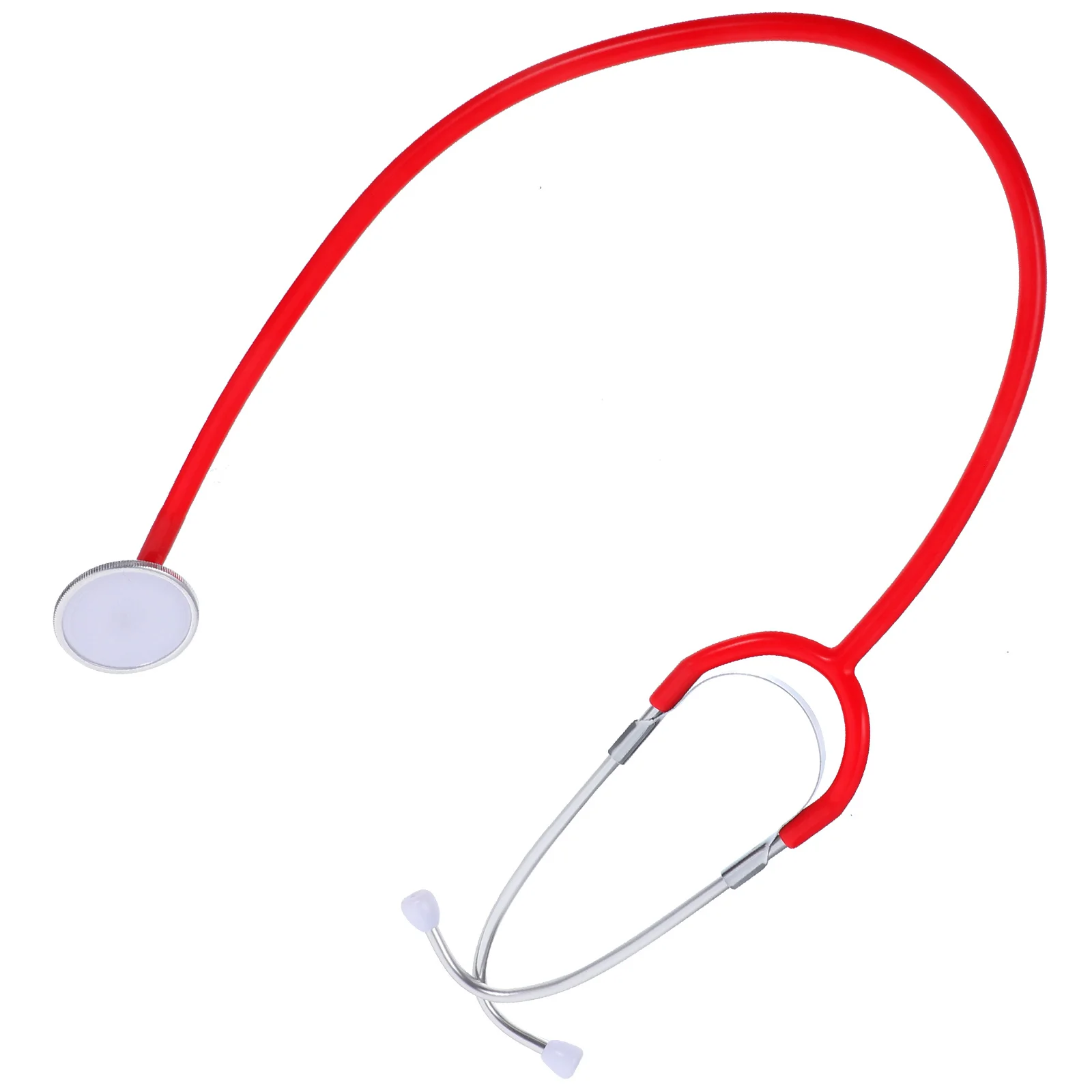 Red Single Sided Children Stethoscope Simulation Medical Equipment Pretend Doctor Accessory for Kid Stethoscope Toy