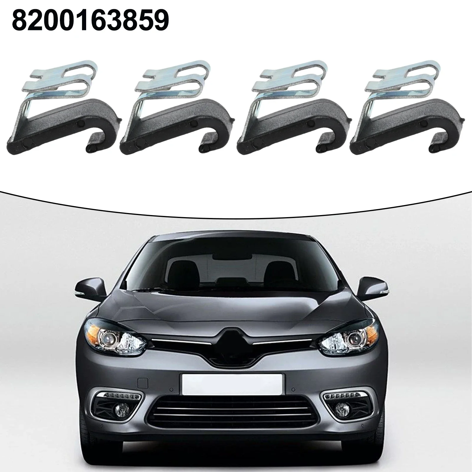 Clips Door Curtain Clip 4 Pieces Set Easy Installation Plastic Material Rear Placement Vehicle Fitment Vehicle Door Accessories