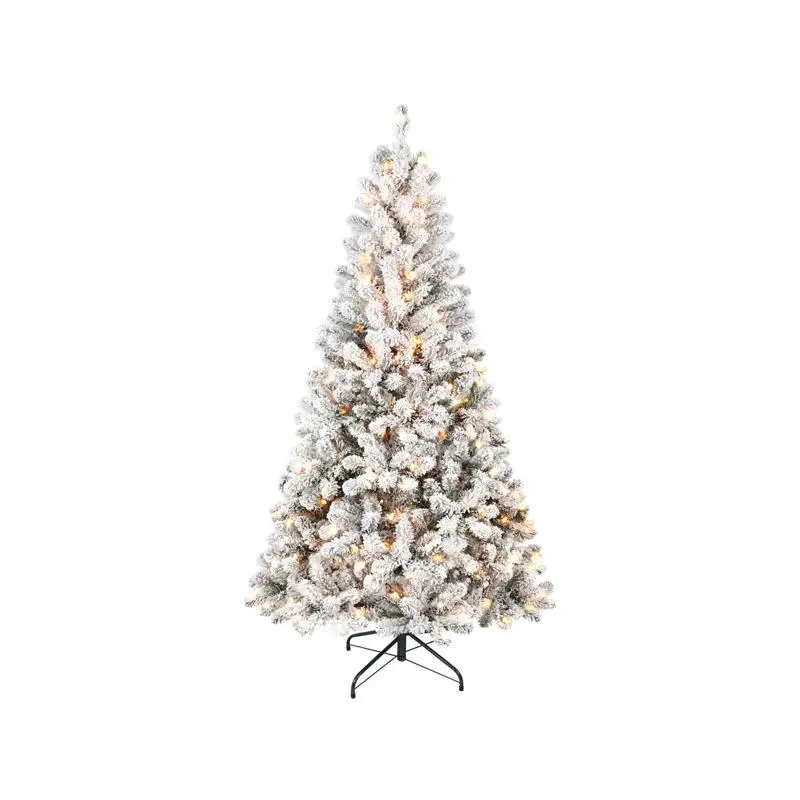 7Ft Flocked Christm… - image