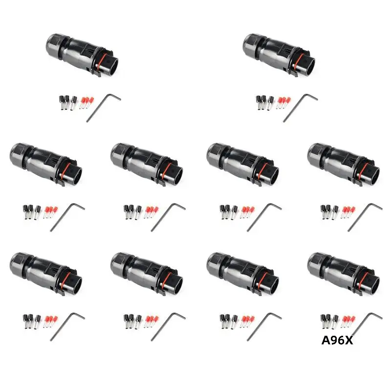 

10X Solar PV Connector Plug Waterproof IP68 4000V 40A For Solar PV System Panel Parallel Protection Kit LY01-Male