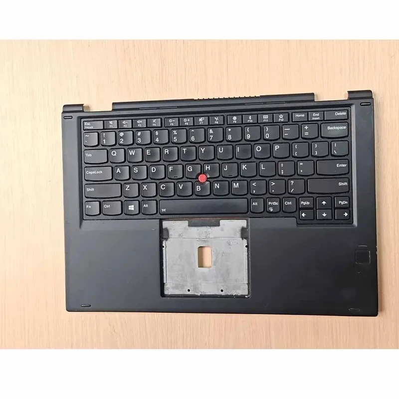 Top Cover with Original Keyboard 95 New for Lenovo Thinkpad X380 Yoga Metal Palmrest English Cover Laptop Accessories