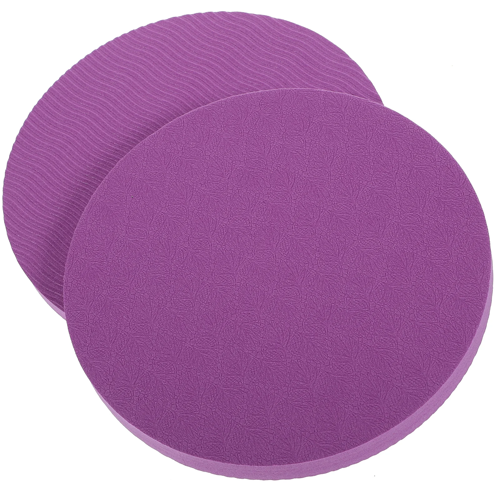 

2 Pcs Round Yoga Support Pad Thick Anti Skid Protection Cushion for Hands Elbows Knees Workout Balance Mat Household