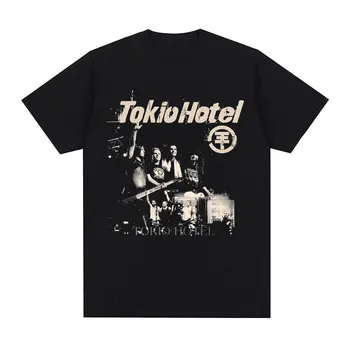 록 밴드 Tokio Hotels Beyond The World 2023 투어 콘서트 티셔츠 남성용, 캐주얼 반팔 티셔츠, 힙합 펑크 티셔츠, 패션