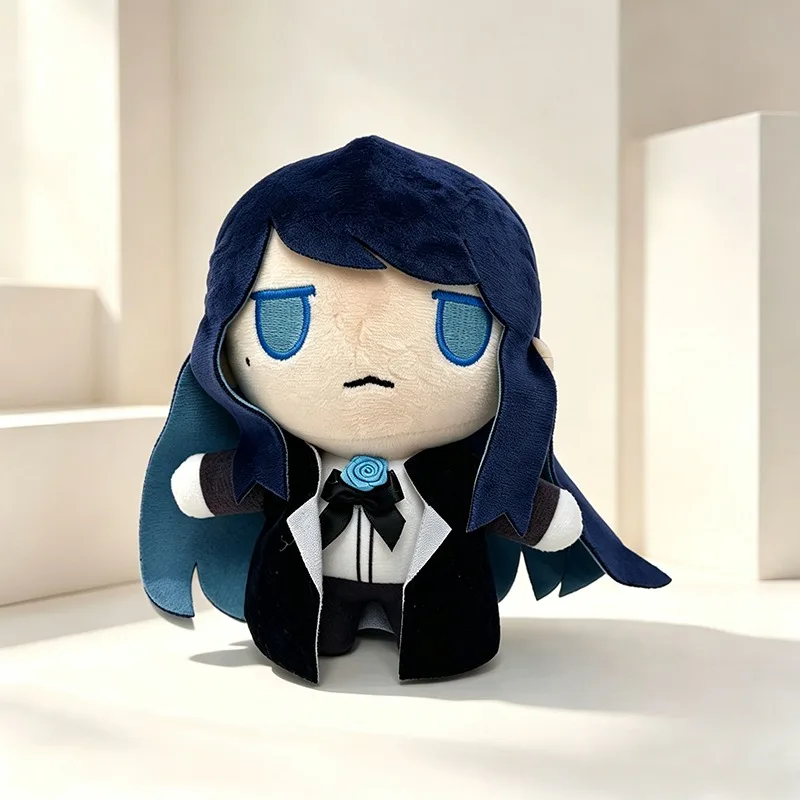 Ado Hibana Plush Doll Dark Blue Hair Chibi Cotton Toy with Blue Rose Tuxedo Soft Stuffed Figure Virtual Singer Gift J-pop Fans view 2