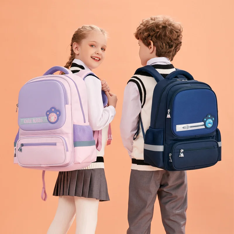 Spine-Protecting Backpack for Kids,School Bag for Boys Girls, Ergonomic Children Bookbag with Classic Versatile,Back to School