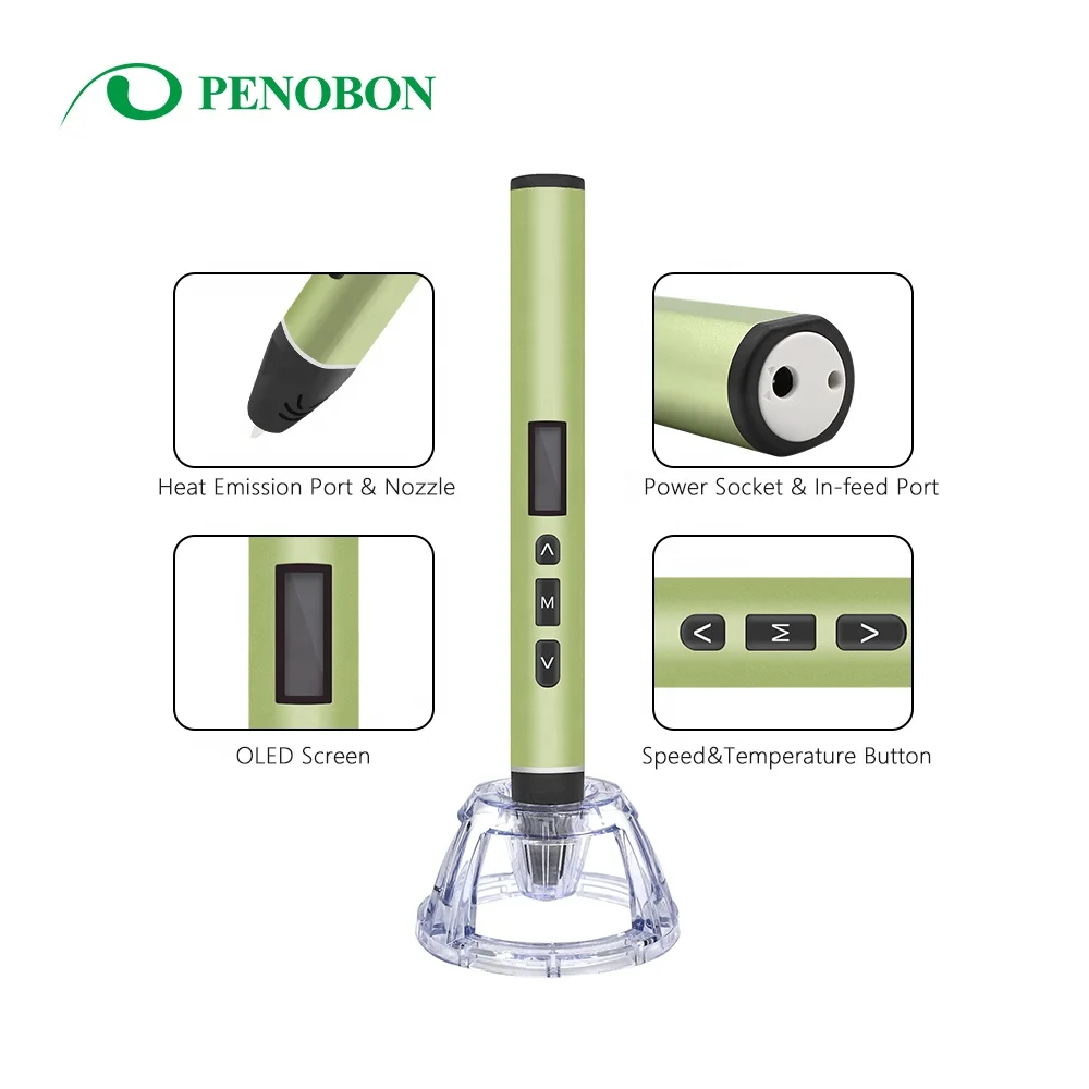

2018 Hot Selling 3d Printing Pen with LCD Screen 3d Pen Drawing with Free Filaments