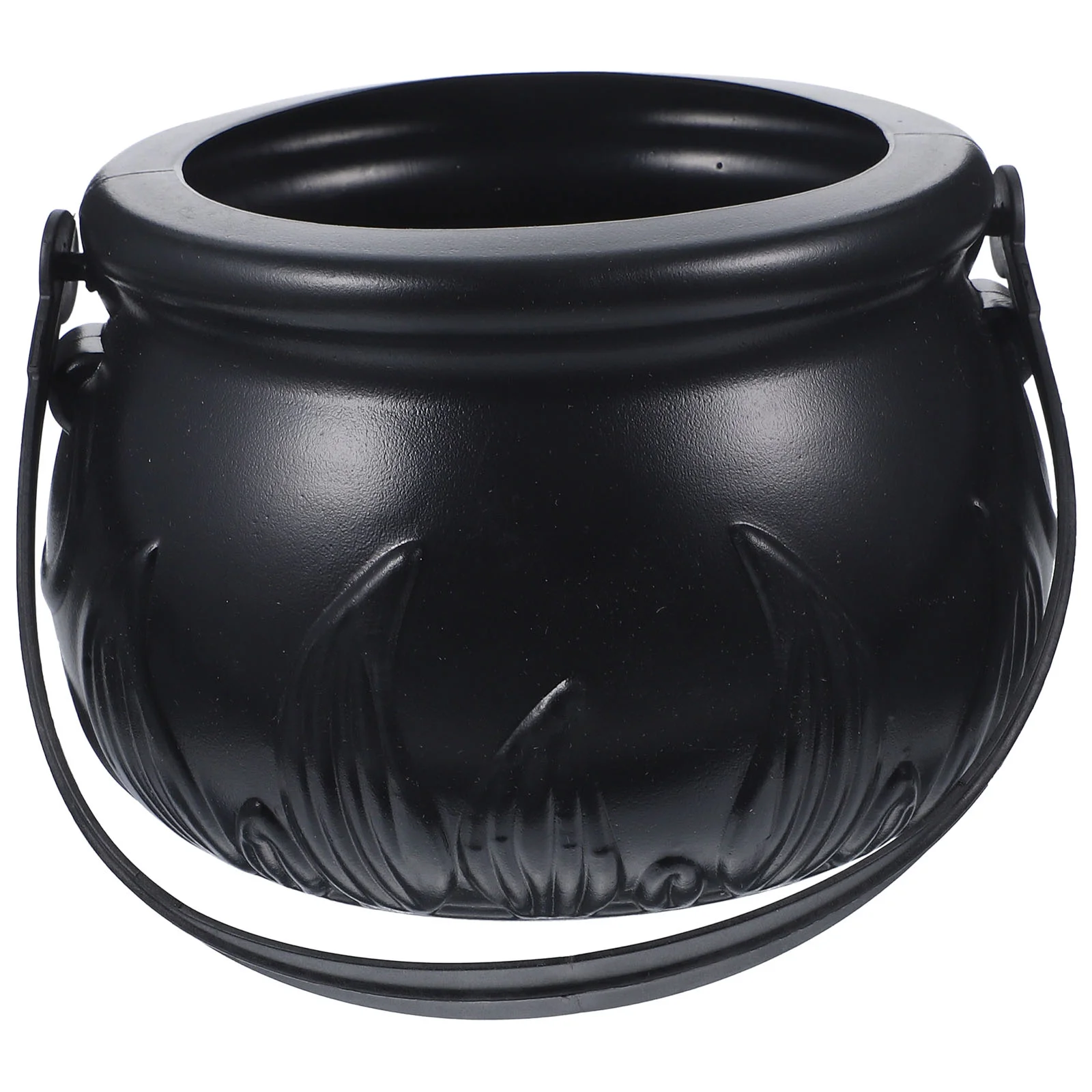 Candy Cauldron Halloween Bucket Witch Basket Plastic Treat Black Pot Bowl Kettle Trick Pumpkin Holder or Goodie Photo Costume