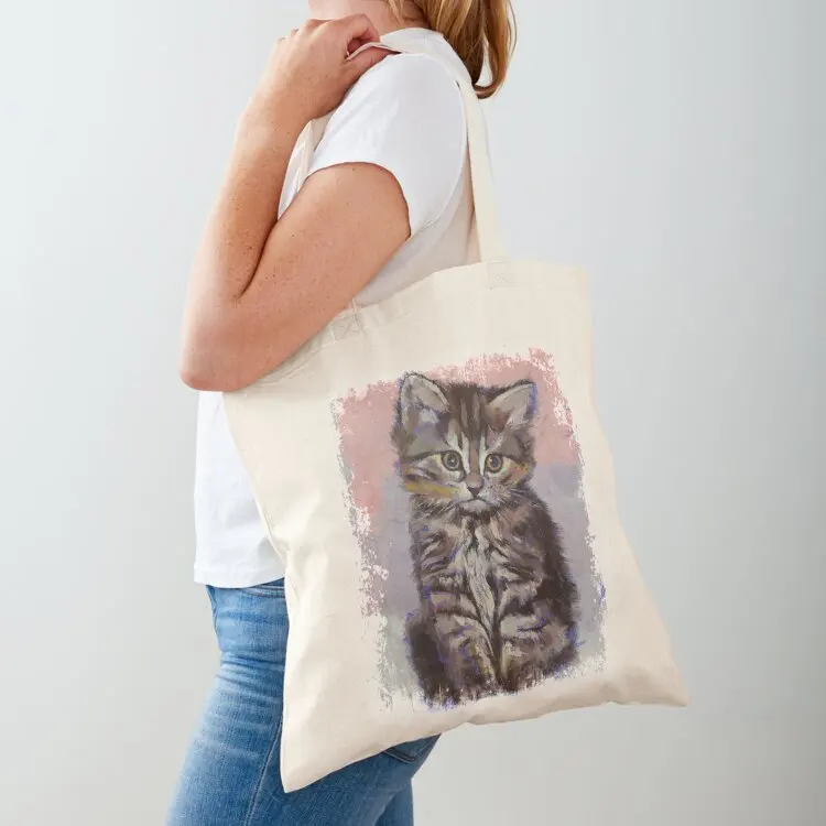 

Kitten Tote Bag Canvas stote bag free delivery bags canvas bags bag luxury women
