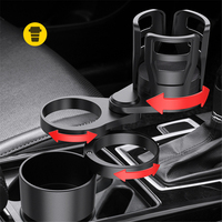 Multi-Function Car Cup Holder 4 In 1 Adjustable Car Cup Holder Car Stand Organizer Expander Adapter Base Tray Car Drink Cup Rack