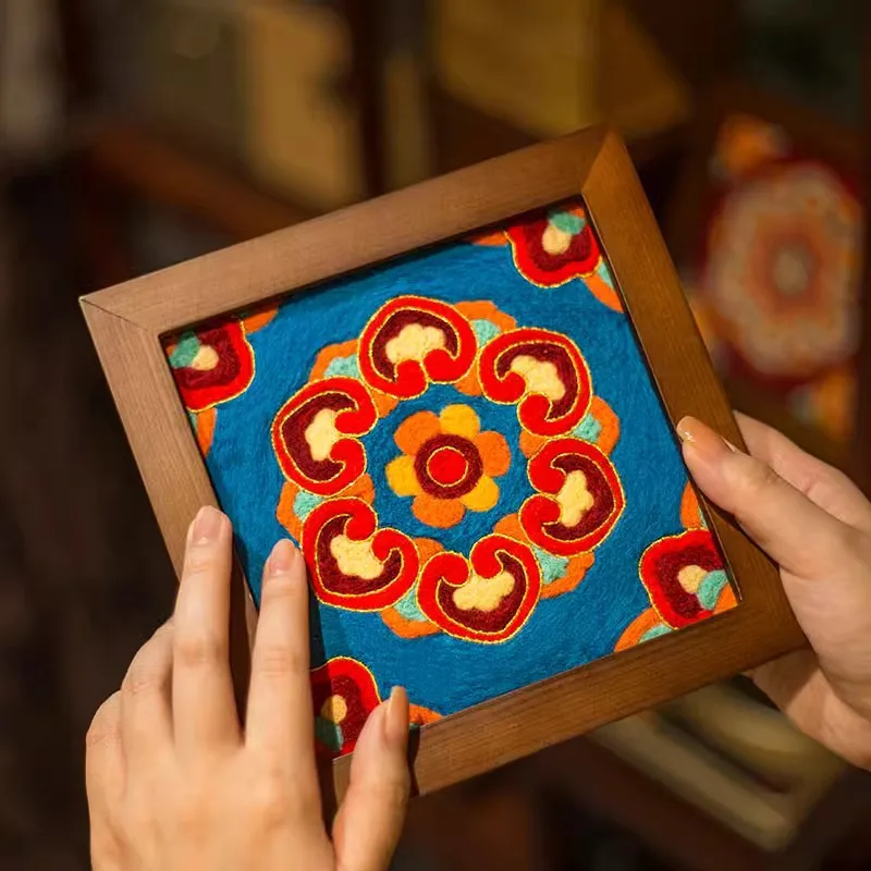 ورأى الصوف 18 سنتيمتر ، كزة كزة متعة ، حقيبة المواد اليدوية Diy بها بنفسك ، إطار الصورة ، ديكور المنزل الرسام ، عنصر الزخرفية ، هدية المهرجان