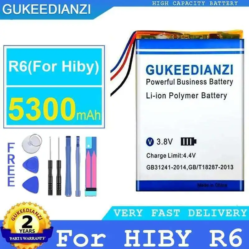 

High Performance For Hiby R6 5300Mah Portable Music Player Battery Fast Charging