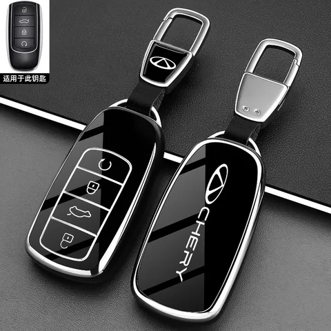 Чехол для ключа Chery Tiggo 9X (Tiggo 9) 2026, люксовая версия, 2.0, из ТПУ, полная защита, Keychina