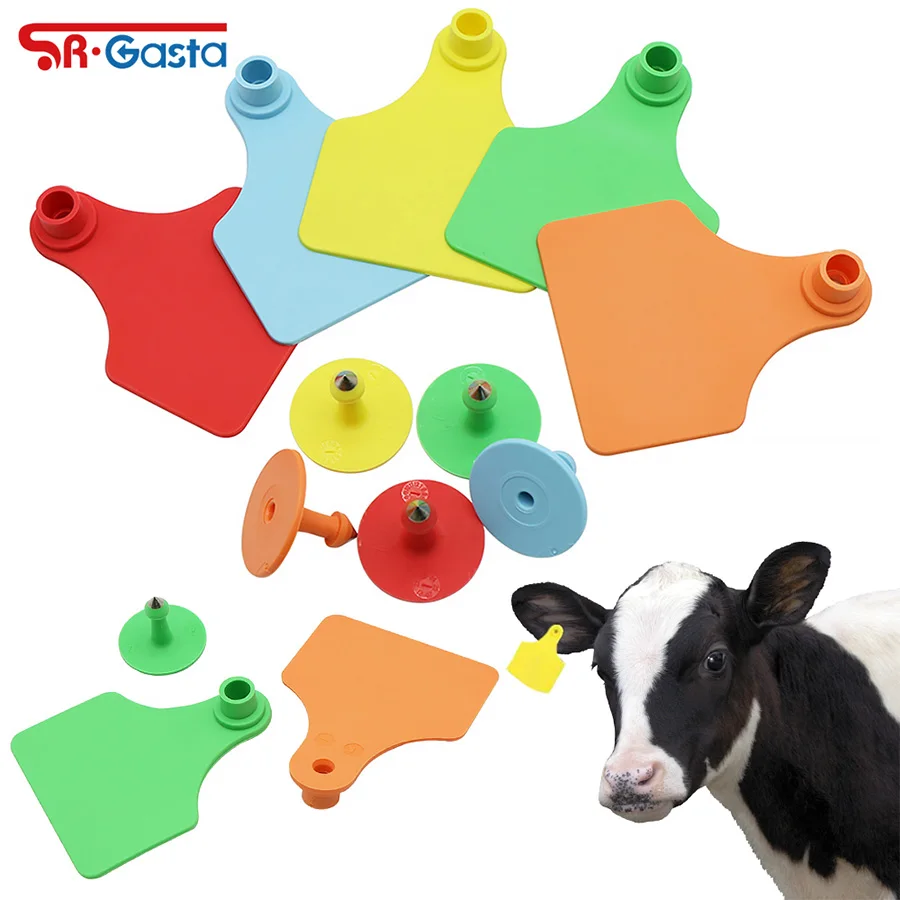 

20 комплектов, ушные бирки из ТПУ для коз, овцы, безсловные ушные бирки для животных, идентификационная карта, этикетка с медной головкой, управление сельскохозяйственными животными