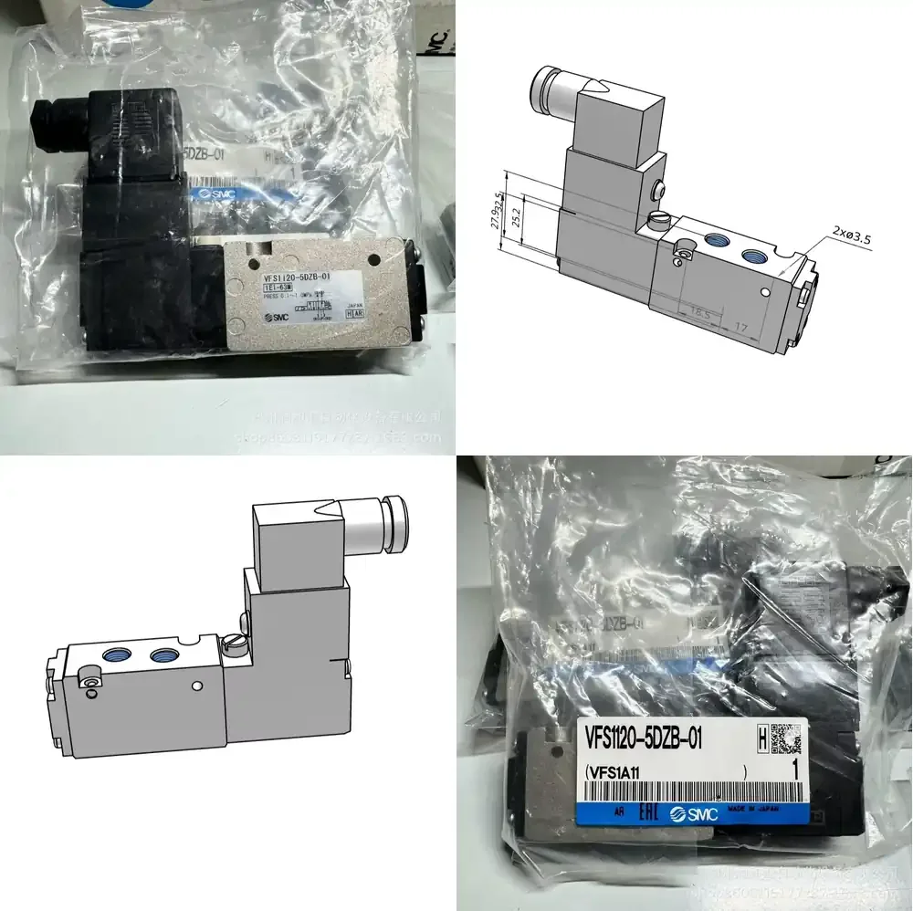 

SMC VFS1120-5DZB-01 100% Genuine 5-Port Pneumatic Parts Pilot Operated Solenoid Valve with Metal Seal Body Ported Series