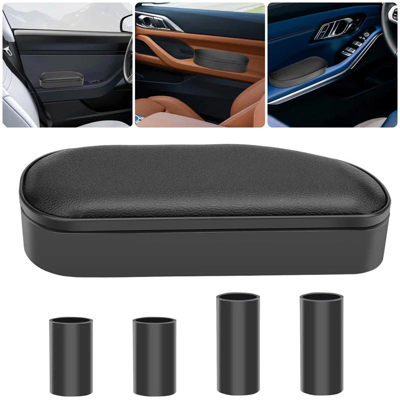 

Car Armrest Cover Height Pad Universal Fit For Left Right Hand Drive Vehicles Adjustable Comfortable Storage Space Side Door