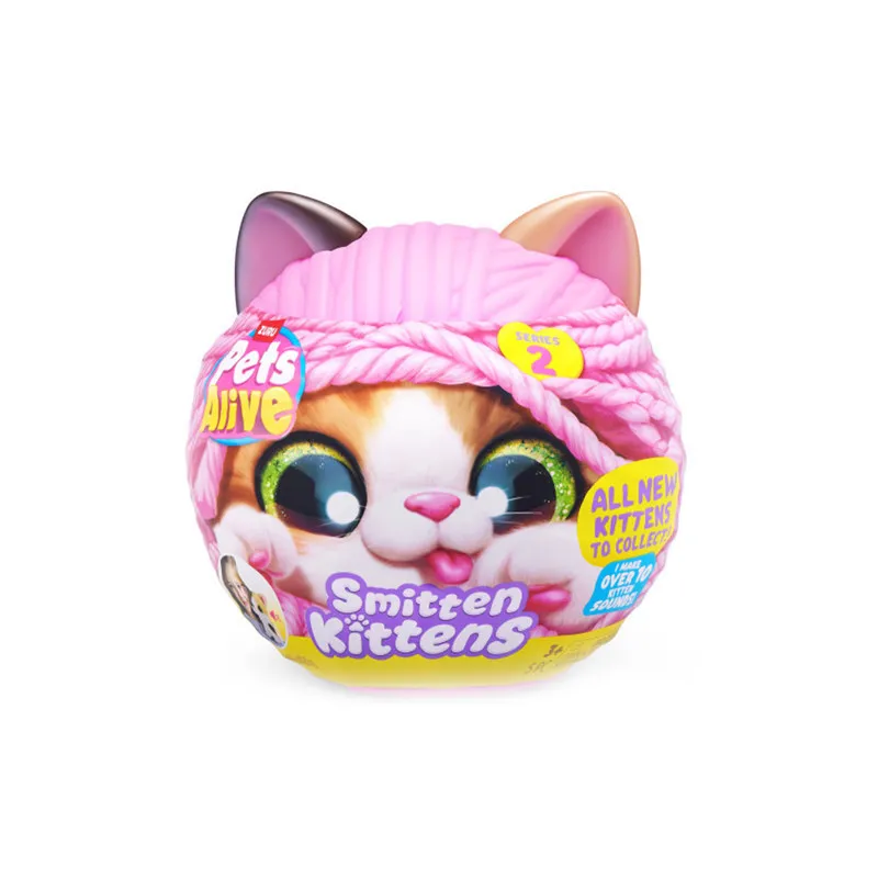 

Genuine Zuru Pets Alive Smitten Kittens Series 2 Plush Cat Blind Box Toy With Sound And Light Effects Stuffed Gift For Girls