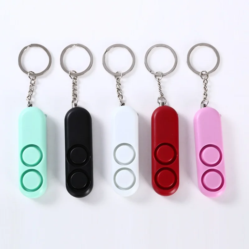 120dB Self Defense Anti-rape Device Attack Panic Dual Speakers Loud Alarm Alert  Safety Personal Security Keychain Bag Pendant