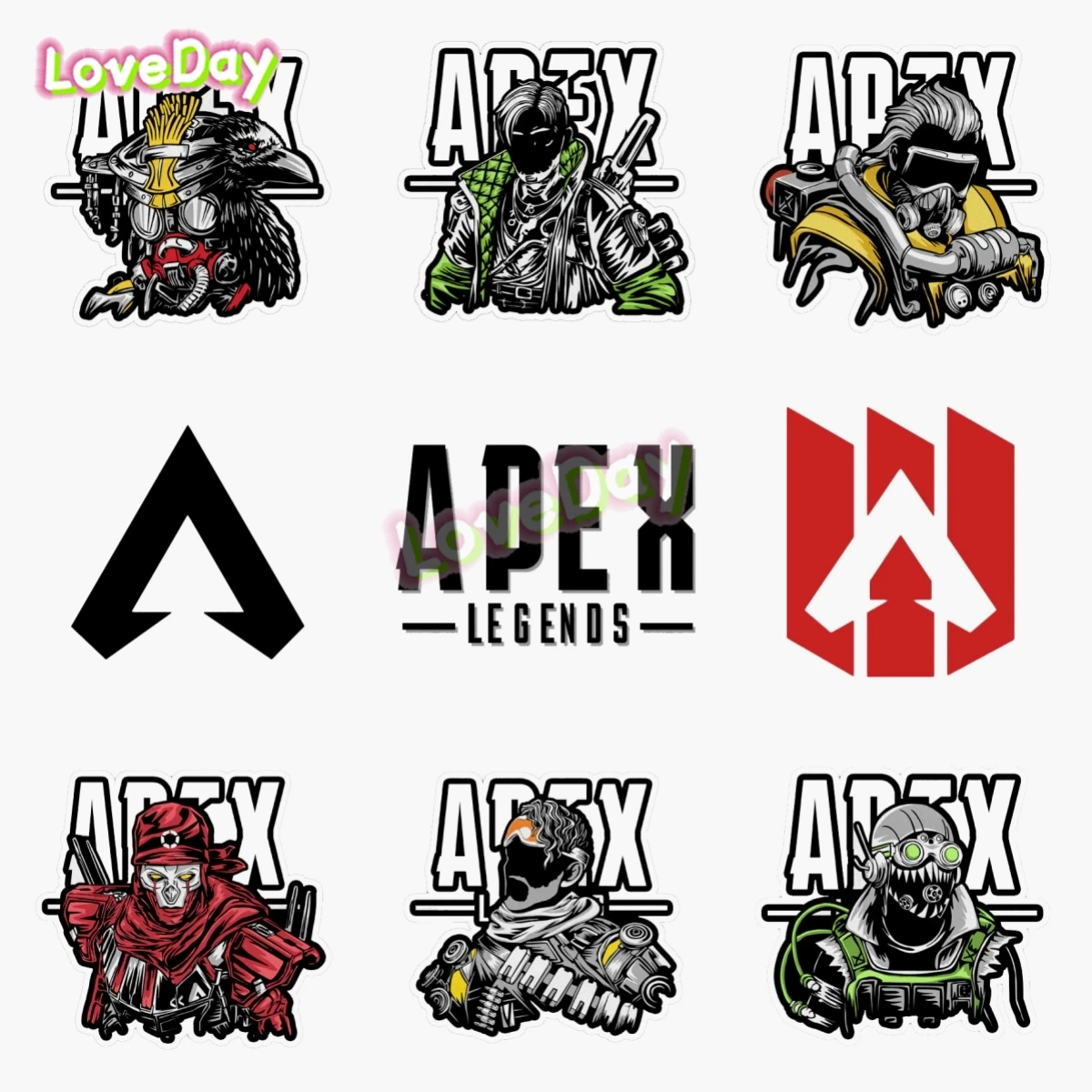 

Apex Legends Car Sticker Bloodhound Brothendel Robot Logo Vinyl Electronic Games Anime Character Decals Door Rear Glass Sticker