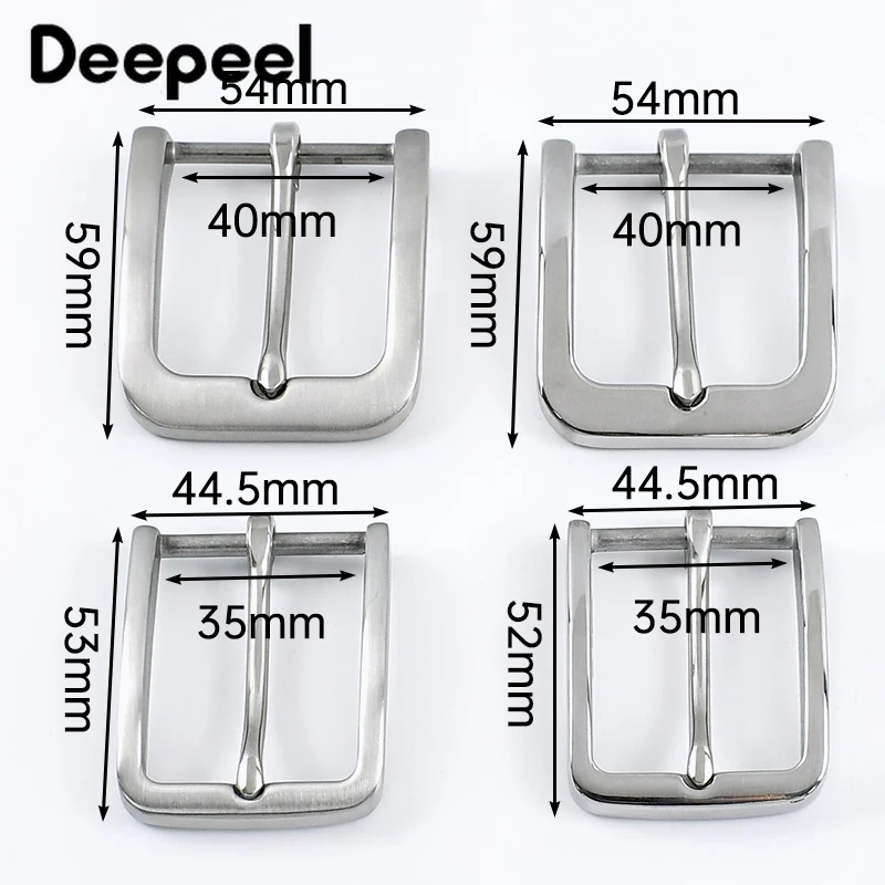 Deepeel 35/40mm Roestvrij Stalen Gesp Jeans Tailleband Hoofd Kleding Passen Sluiting Pin Gesp DIY Lederen Craft accessoires