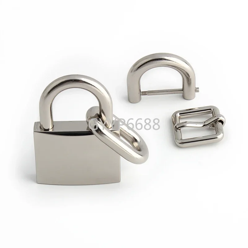 1/5/10Sets Silver Metal Set Locks For Women\'s Handbag Shoulder Purse Bags Clasp Lock Pin Buckle Filp Lock Snap Hook Accessories