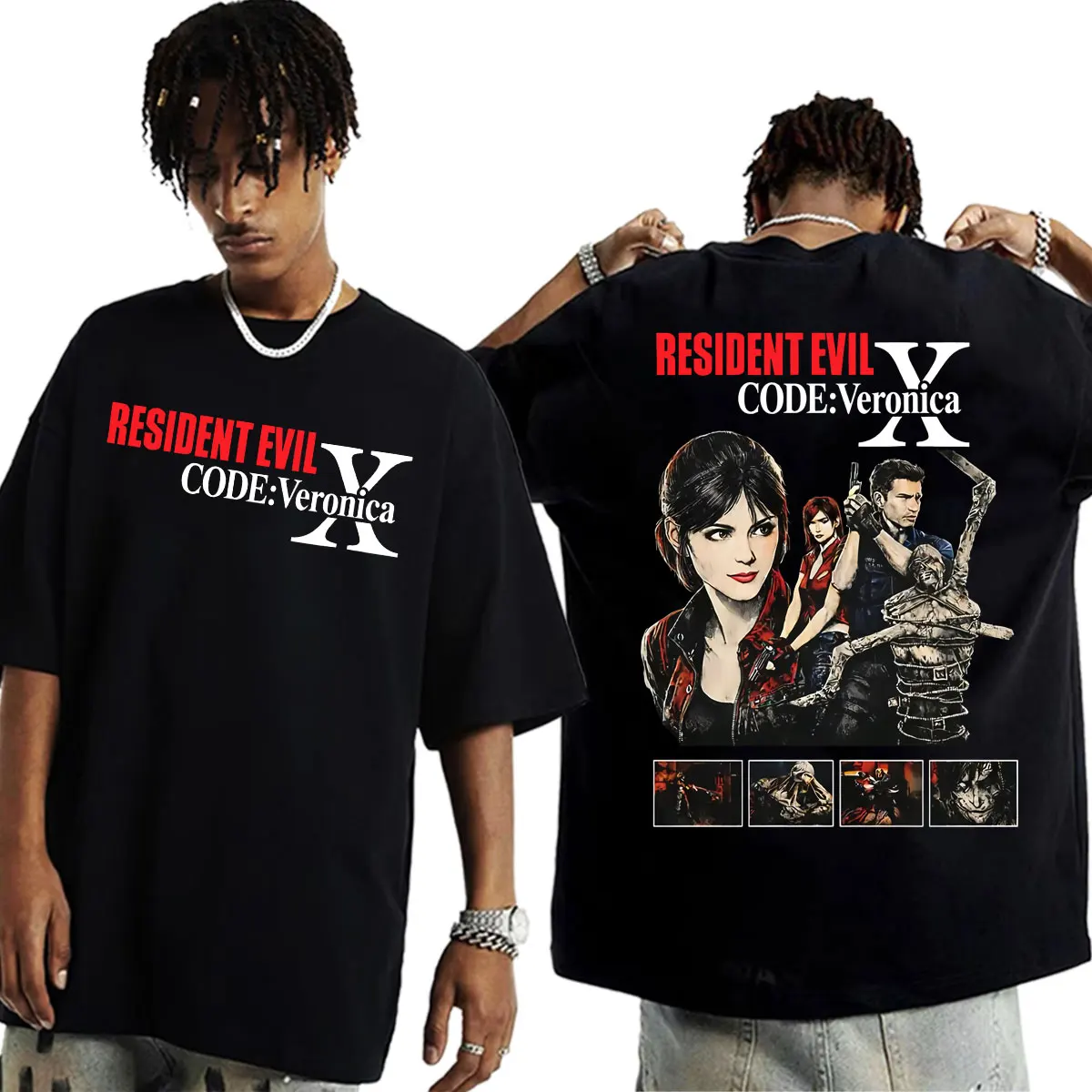 Limited Resident Evil X Code Veronica T-shirts Men Women Fashion Classic Harajuku T Shirt High Quality Loose 100% Cotton T-shirt