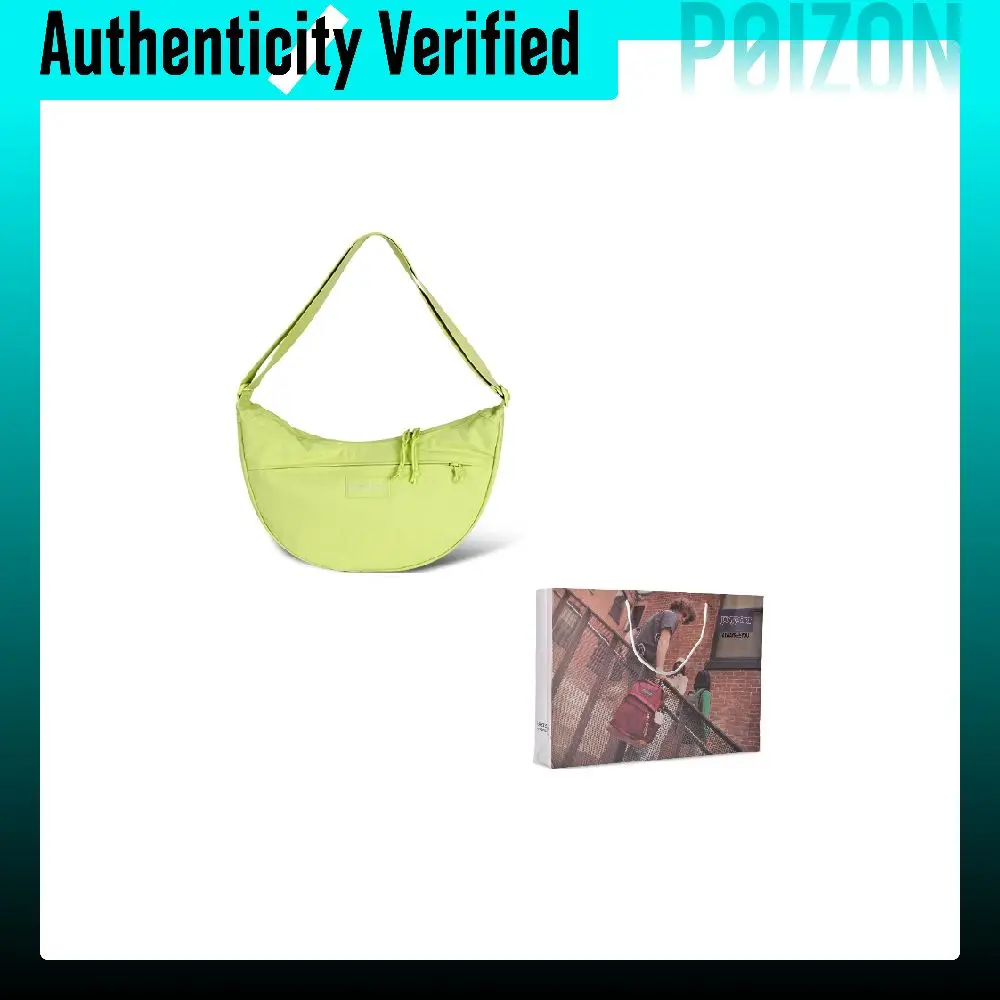 JanSport Fabric Shoulder Bag Regular Unisex Black/Ecru/Neon Green JS0A897G008 - view 6