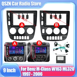 For Benz M-Class W163 ML320 1997-2006 2Din Car Radio Fascia Stereo Frame Plate Adapter Mounting Dash Installation Bezel Trim Kit