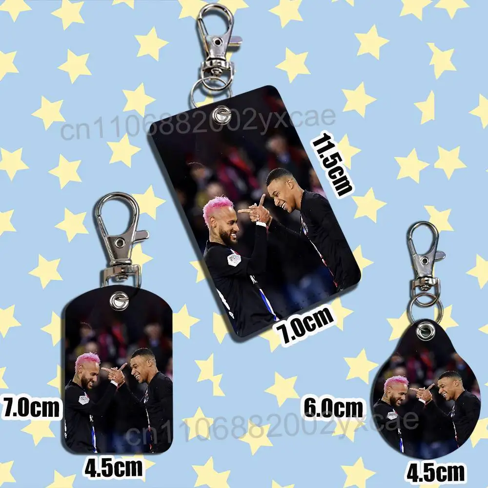 Reconciliation Neymar Jr Kylian Mbappe  Card Holder Keychain Key Ring Door Lock Access Protective Case For Security Gift