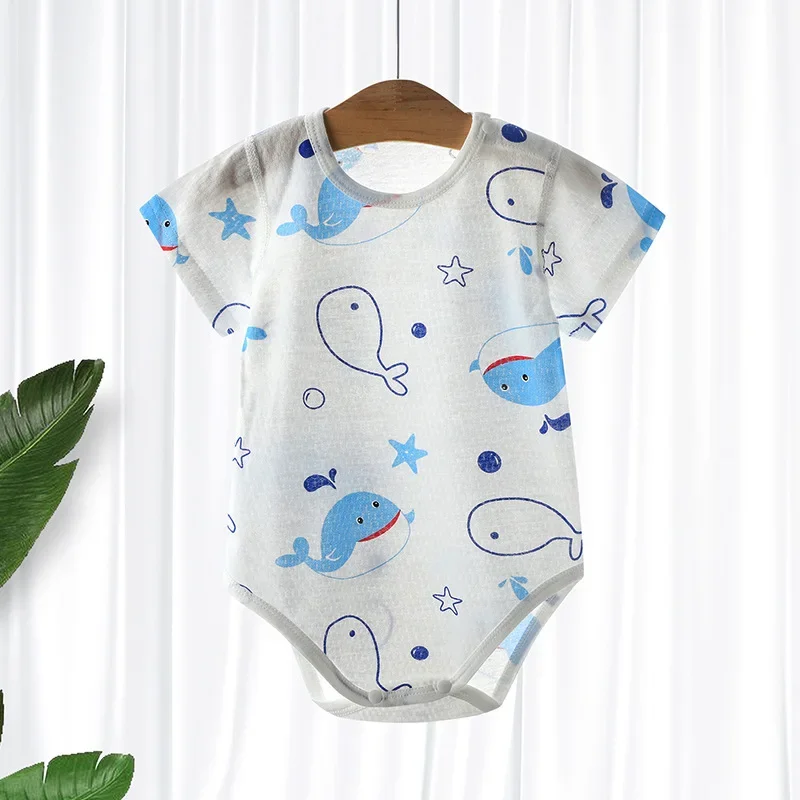 High Quality Newborn Pajamas Baby Summer Rompers 100% Cotton Infant Body Short Sleeve Baby Jumpsuit Baby Boy Girl Romper Clothes