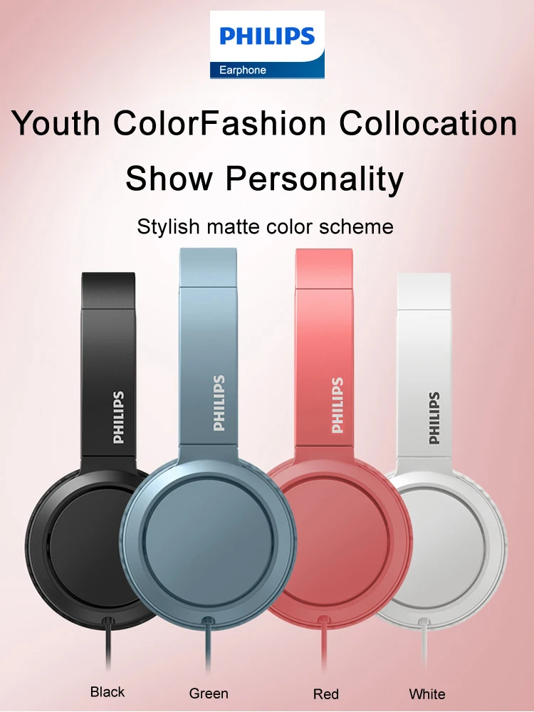 فيليبس TAH4105 سماعات رأس سلكية هاي فاي ستيريو HD دعوة سماعة مع ميكروفون مناسبة للتعلم عبر الإنترنت وسماعات رياضية خارجية #2