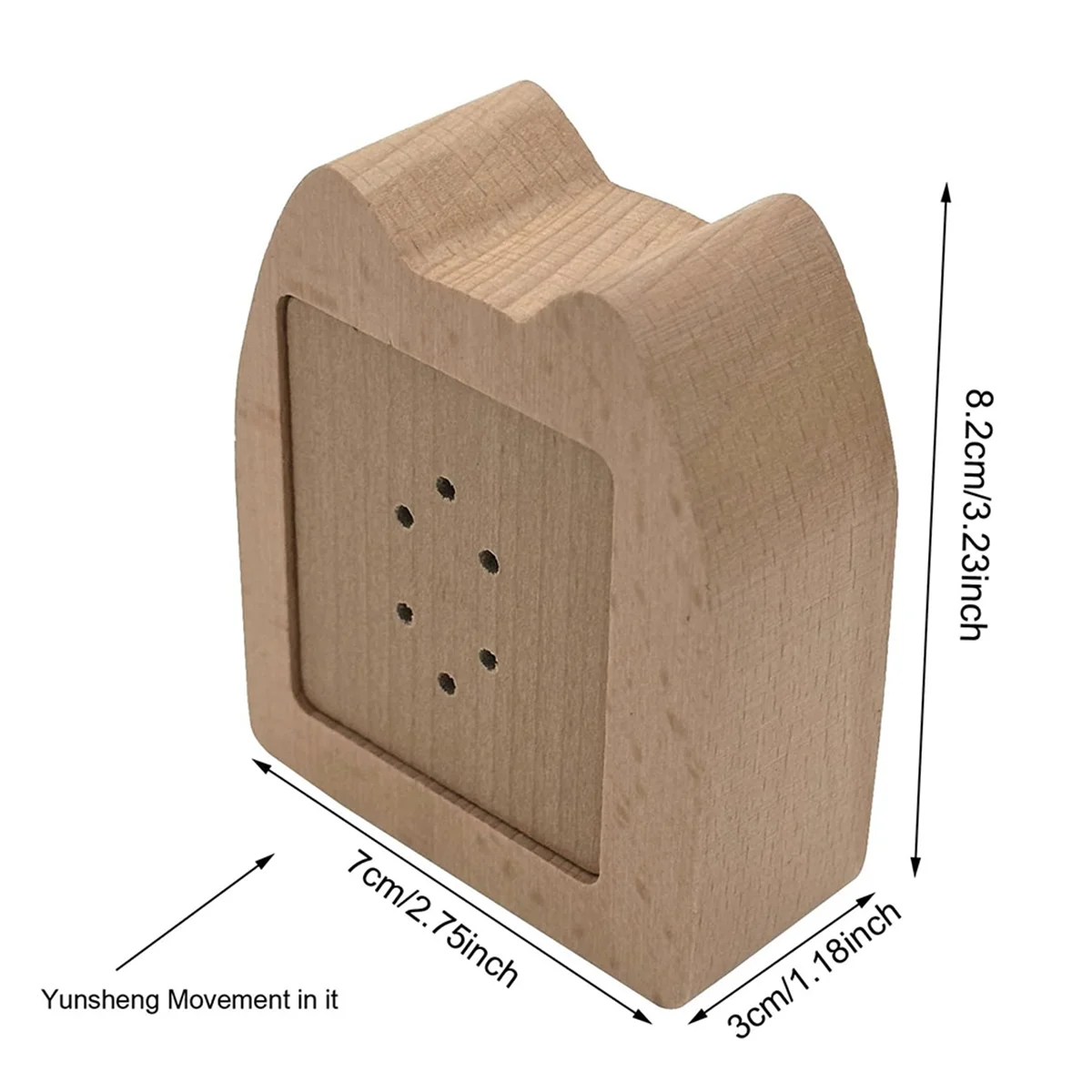 AT13 Wood Cat Wind Up Music Box, Rotating Mechanism Movement Musical for Birthday Gifts B
