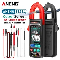 ANENG ST211 Digital Clamp Meter 6000 Counts Multimeter DC/AC Voltage Current Tester Car Amp Hz Big Color Screen NCV Ohm Test