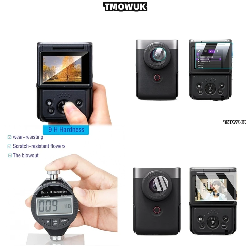 

For Canon Powershot V10 Vlog Device, Full Cover Hard Tempered Glass For LCD Display, HD Protective Film Accessories