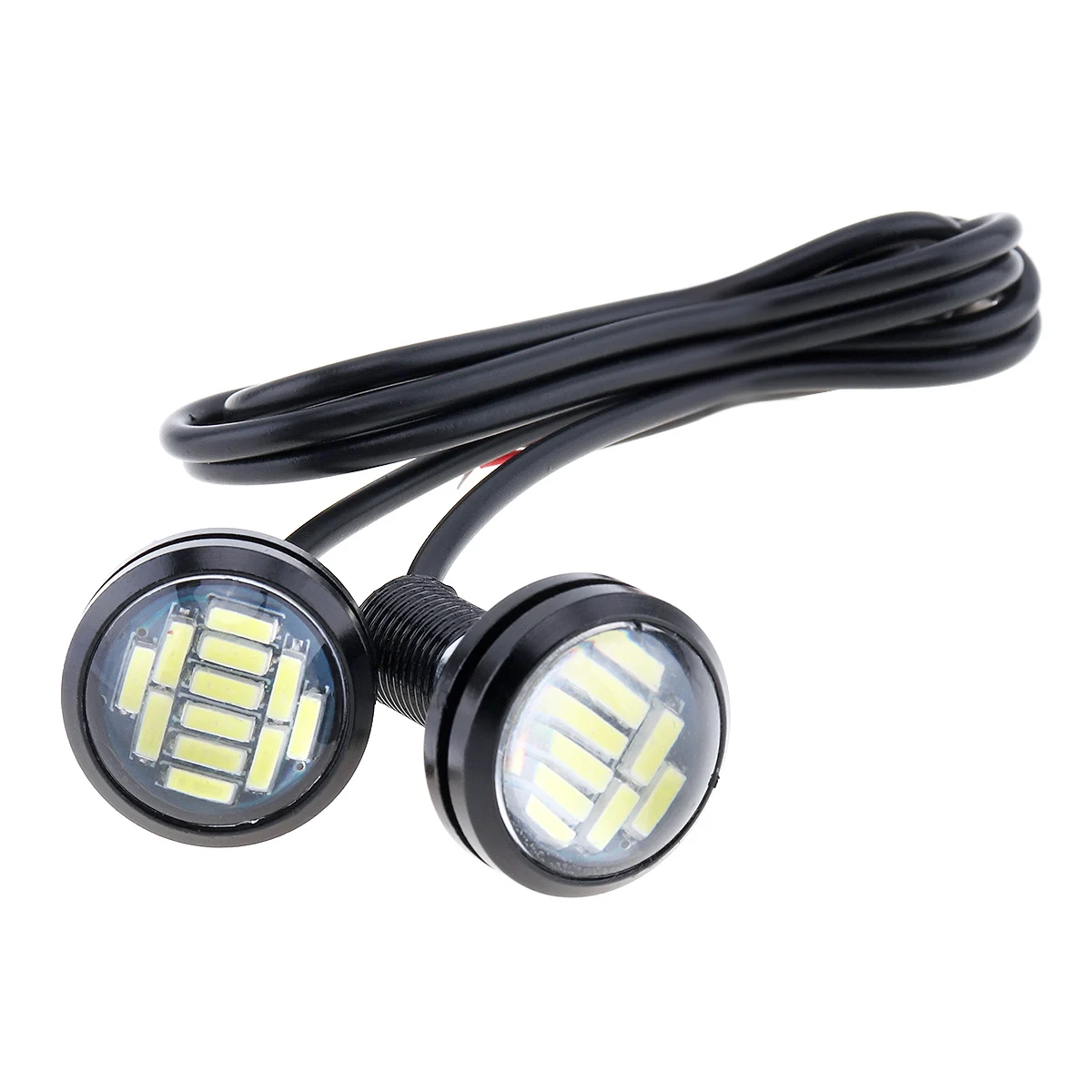 

DC 12V 18W Eagle Eye LED 23mm Hawkeye Reverse Backup Light High Power White Car Fog Round DRL Bulb Reverse Parking Signal Lamps