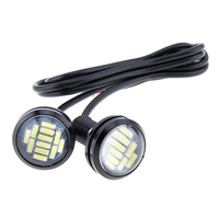 DC 12V 18W Eagle Eye LED 23mm Hawkeye Reverse Backup Light High Power White Car Fog Round DRL Bulb Reverse Parking Signal Lamps