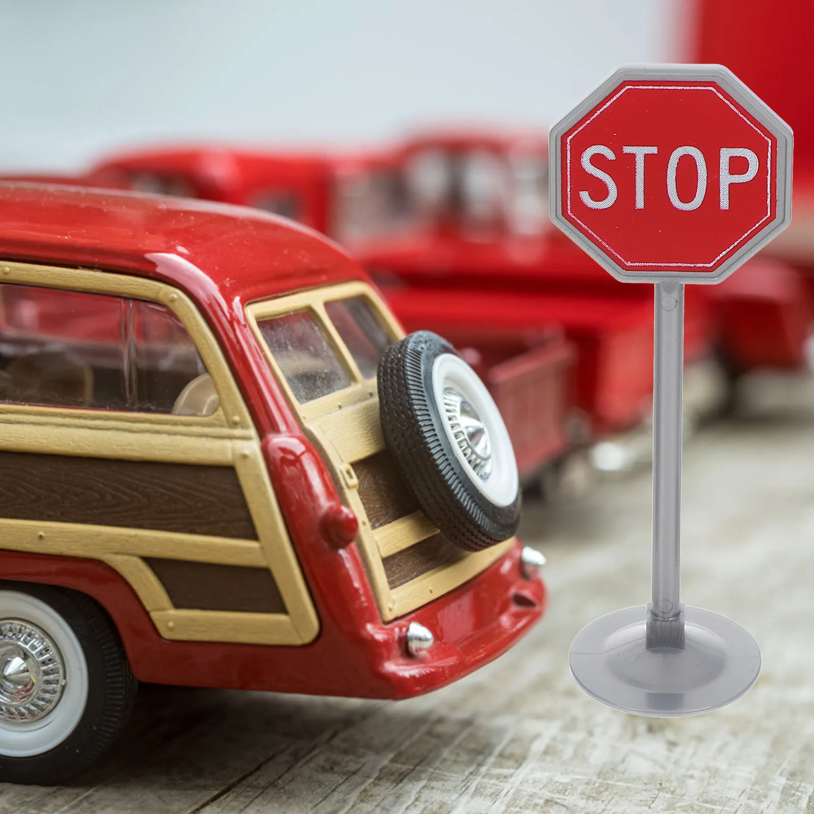 

3pcs Traffic Light Toy Kids Educational Mini Signal Lamp Puzzle Game Road Sign Non Remote Control Vehicle Play Set Toy