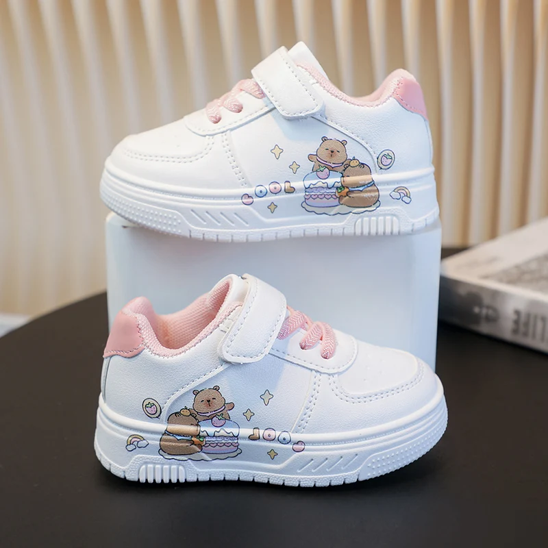 

Cartoon Kids Girls Board Shoes 2025 New Children Sneakers Boys Honey Capybara Casual Sport Shoes School Student Toddler Shoes