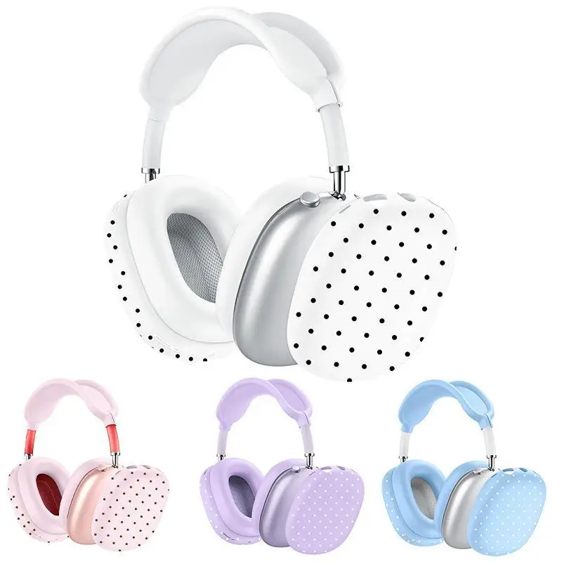 Ensemble de coques de protection en silicone pour AirPods Max 2/AirPods Max, housse complète 4 en 1 pour écouteurs, accessoire anti-rayures et résistant aux chocs