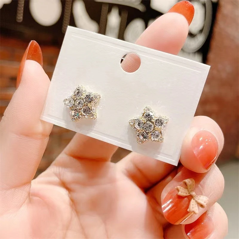 Weight Loss Magnet Earring Star Zircon Crystal Strong Magnetic Therapy Slimming Health Care Power Clip Earrings Wedding Jewelry