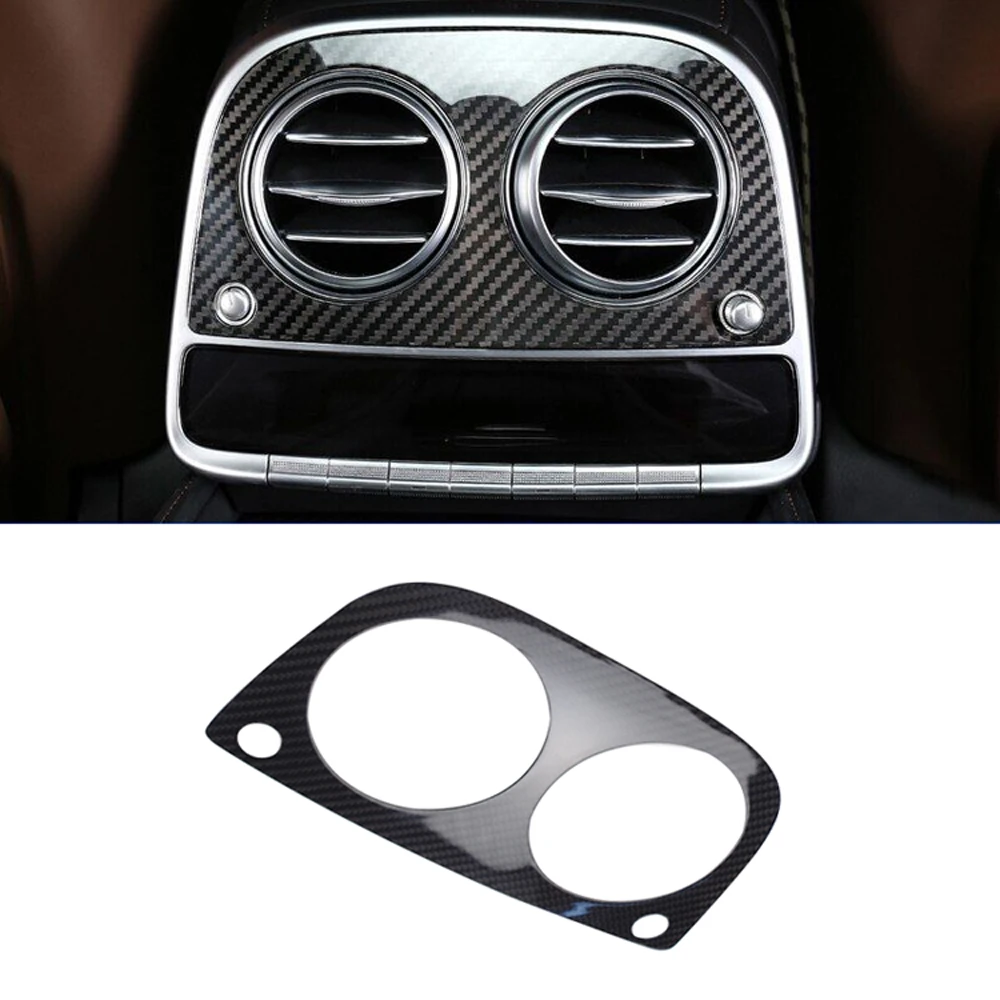 

Real Dry Carbon Fiber Rear Air Condition Outlet Cover Vent For Mercedes S class W222 S65 2014-2020