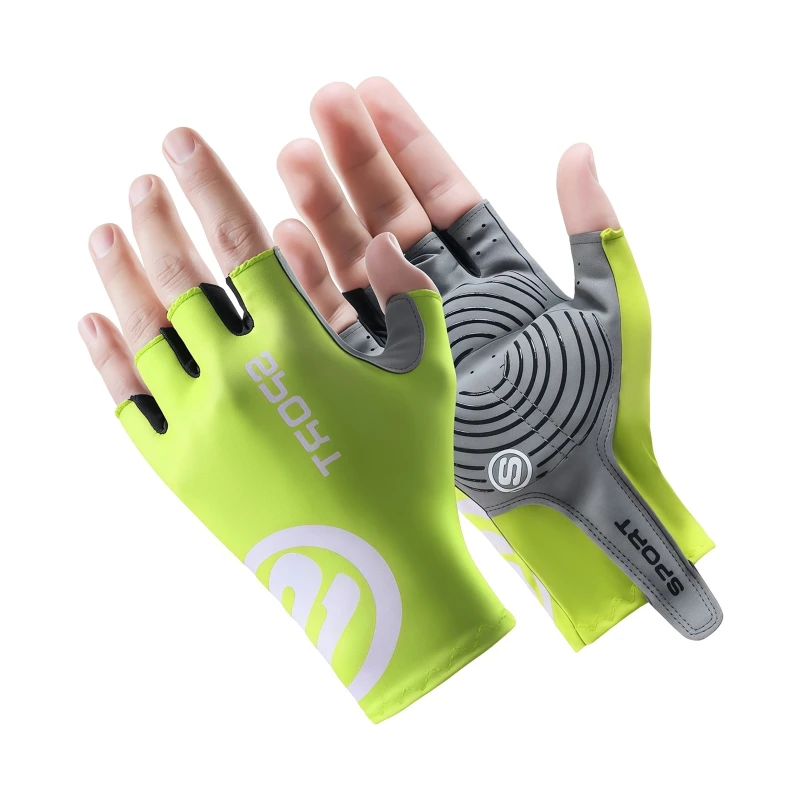 652B Biking Half Finger Gloves Shock Absorption Design Comfortable For Most Adults
