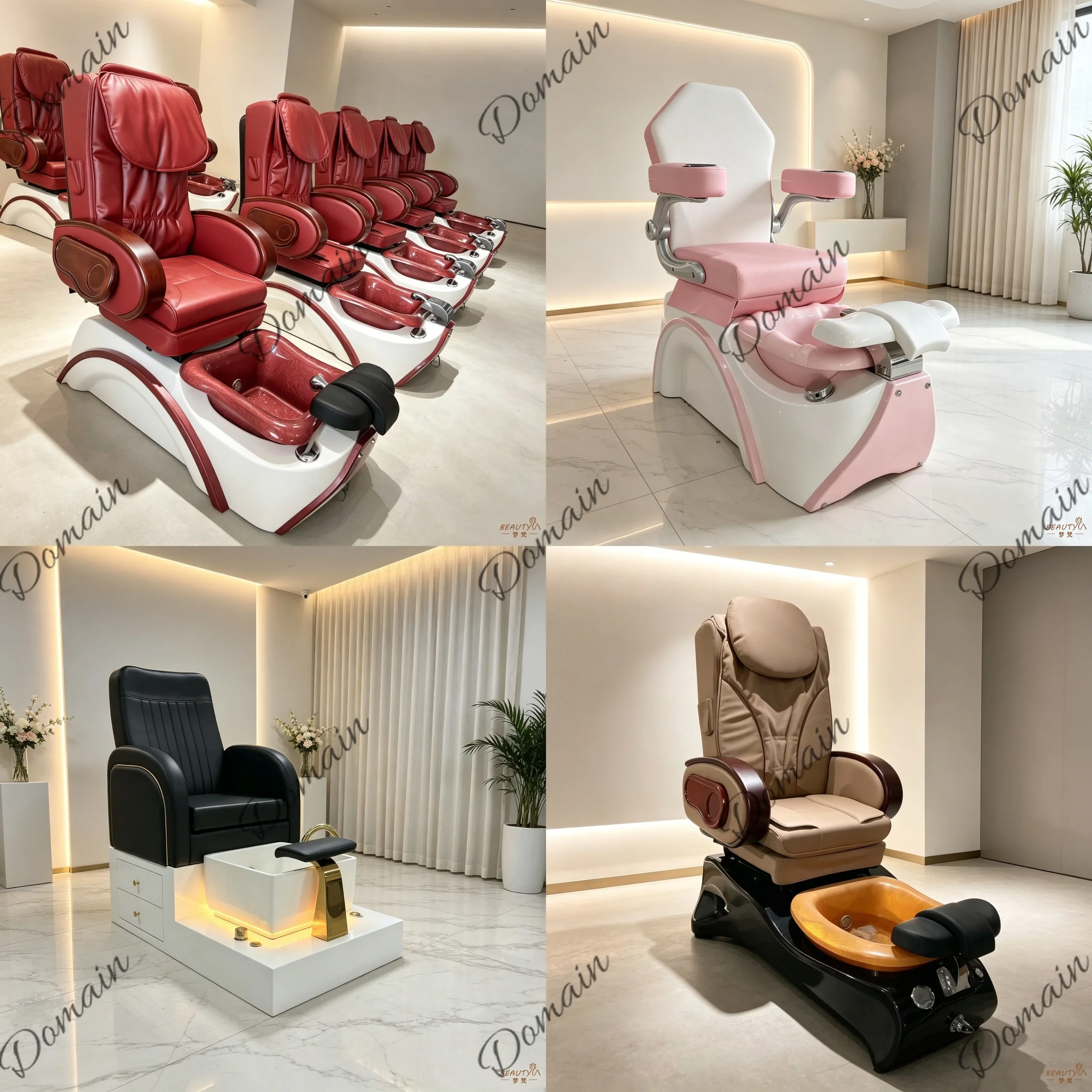 D81 High-end Beauty Electric Foot Bath Sofa Spa Club Massage Foot Bath Pedicure Chair Pedicure Stool