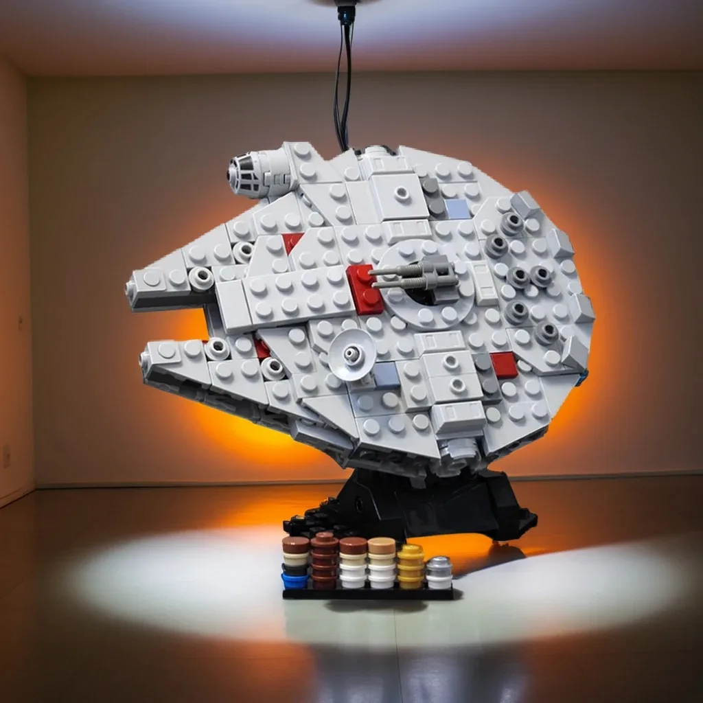

386 шт. MOC Star Batter Micro Millenniumes Falcon, компактная детальная модель «сделай сам», строительные блоки, подарок