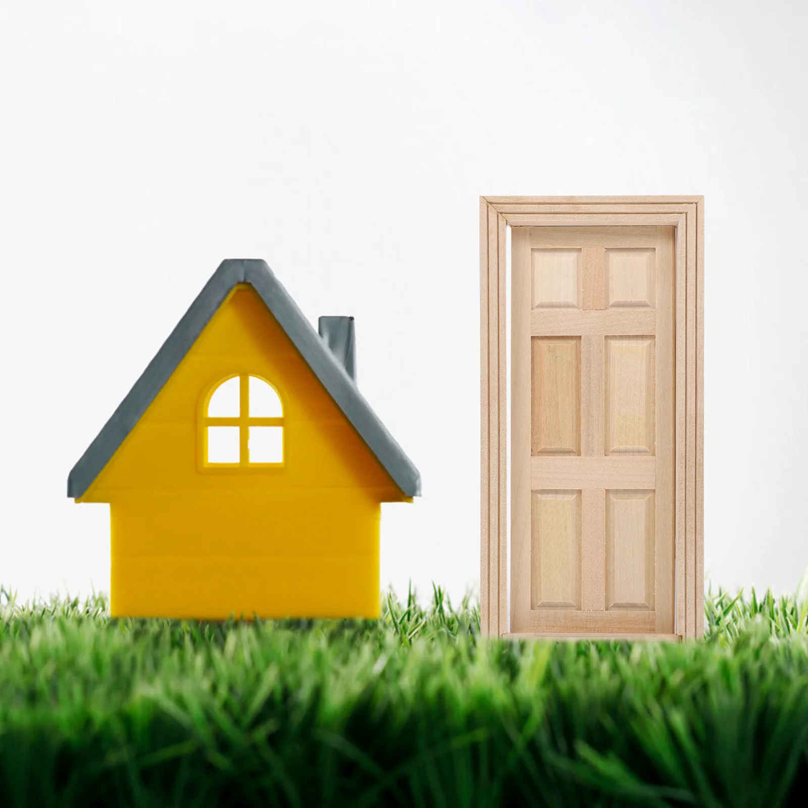 

Миниатюрные деревянные дверные аксессуары для виллы, очаровательное микропейзажное украшение «сделай сам», для внутреннего и наружного сада, домашний декор