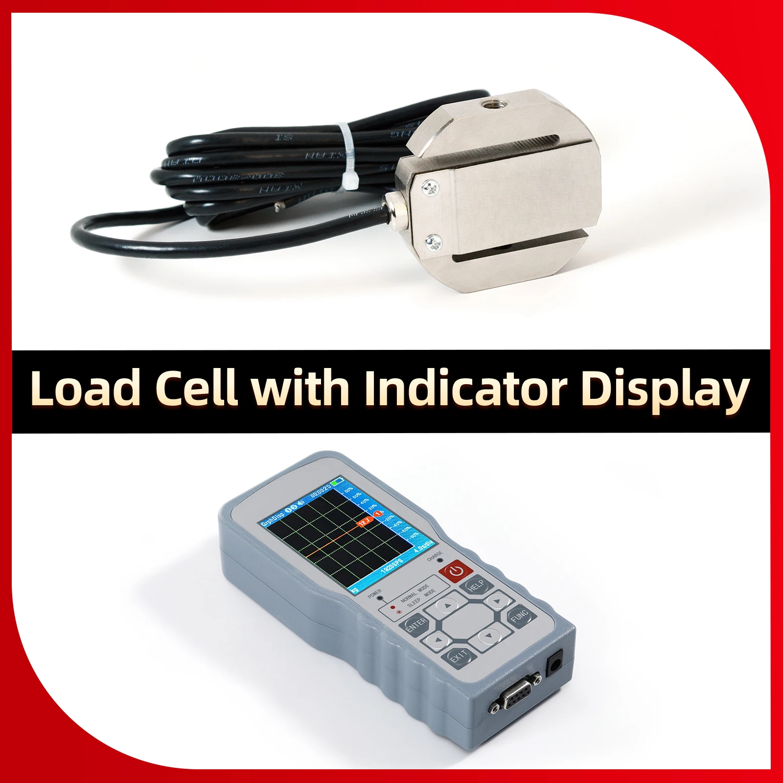 

Circular S Load Cell Sensor with Digital Force Gauge,Test Tensile force and Pressure,High Precision,10KG 20KG 50KG 100KG 200KG