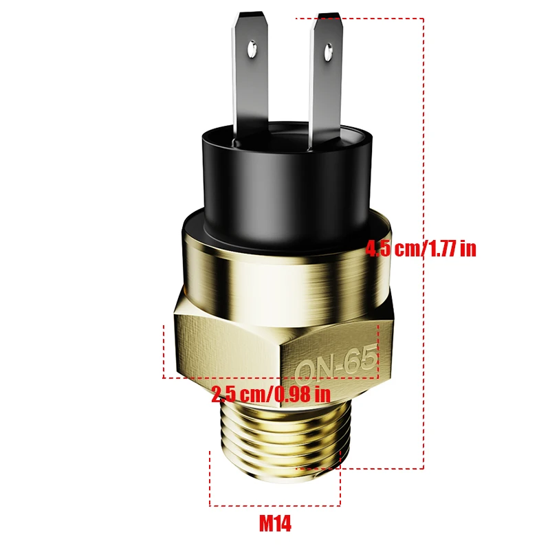 M14 M16 Efficient Performance Durable Brass Motorcycle Radiator Coolant Fan Water Temperature Thermostat Switch